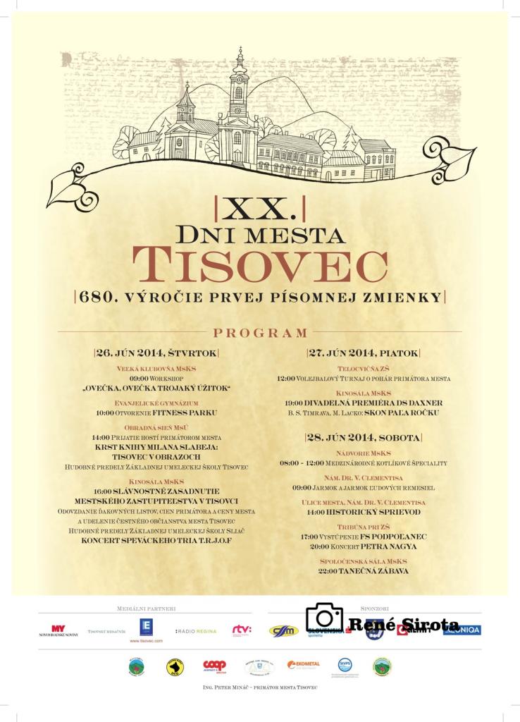 Dni mesta Tisovec plagát