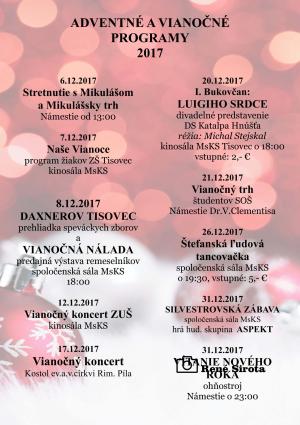 Adventné a vianočné programy 2017 1