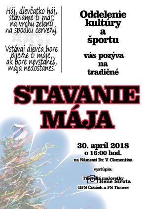 Stavanie mája na Námestí 1
