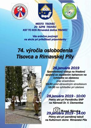Pripomienka 74. výročia oslobodenia Tisovca a Rimavskej Píly 1