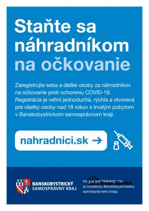 Stante sa náhradníkom na očkovanie 1