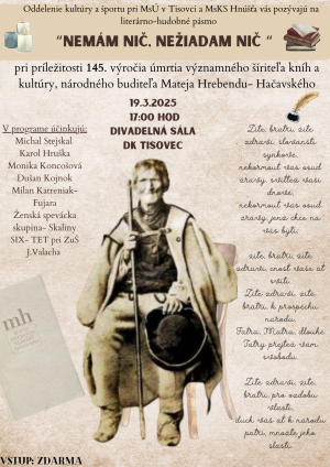 145. výročie úmrtia Mateja Hrebendu - Záznam 1